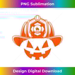 halloween firefighter pumpkin funny halloween graphic tee - eco-friendly sublimation png download - craft with boldness and assurance