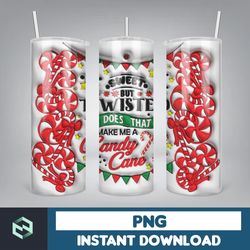 3D Inflated Christmas Tumbler Wrap Design Download PNG, 20 Oz Digital Tumbler Wrap PNG Digital Download (53)