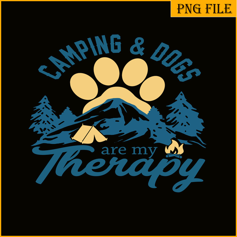CAMP07112350-Camping Dog My Therapy PNG Dog Paw Behind The Ridge PNG Camping And Dogs PNG.png
