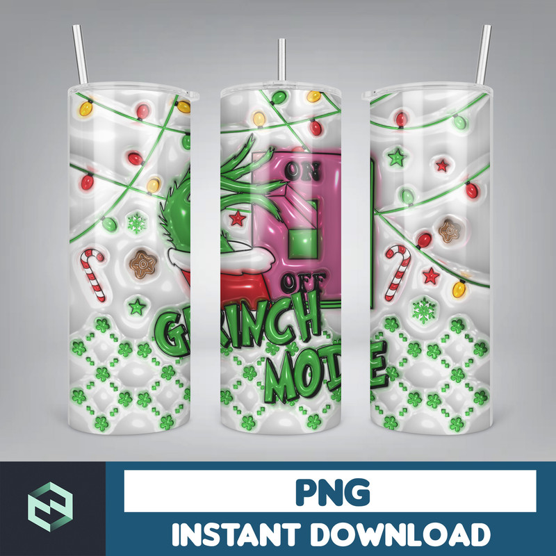 3D Inflated Christmas Tumbler Wrap Design Download PNG, 20 Oz Digital Tumbler Wrap PNG Instant Download (16).jpg