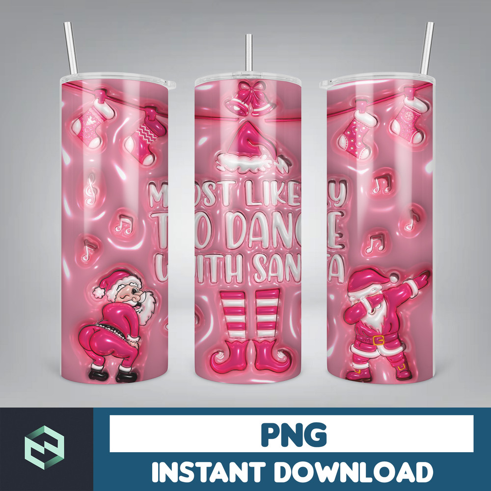 3D Inflated Christmas Tumbler Wrap Design Download PNG, 20 Oz Digital Tumbler Wrap PNG Instant Download (23).jpg