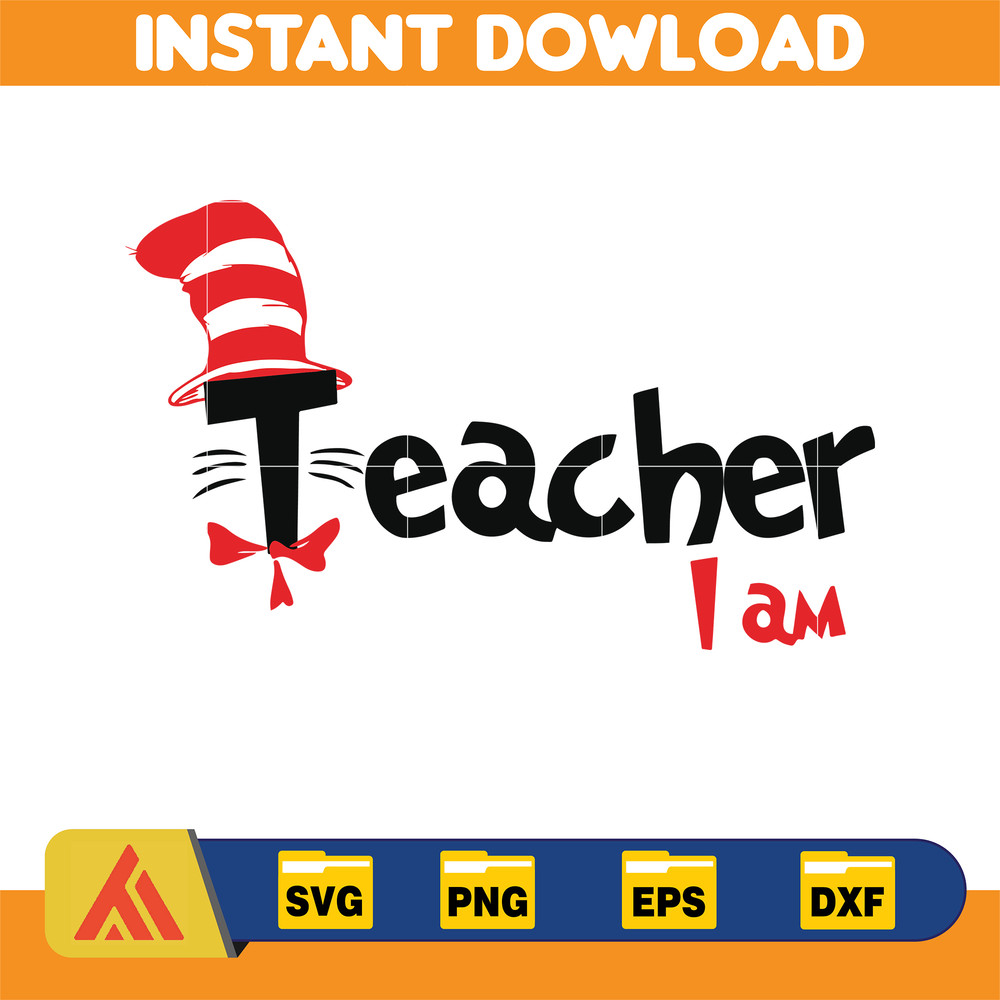 Dr Seuss Svg, Cat In The Hat SVG, Dr Seuss Hat SVG, Green Eggs And Ham Svg, Dr Seuss for Teachers Svg, Cricut, Thing Svg (750).jpg