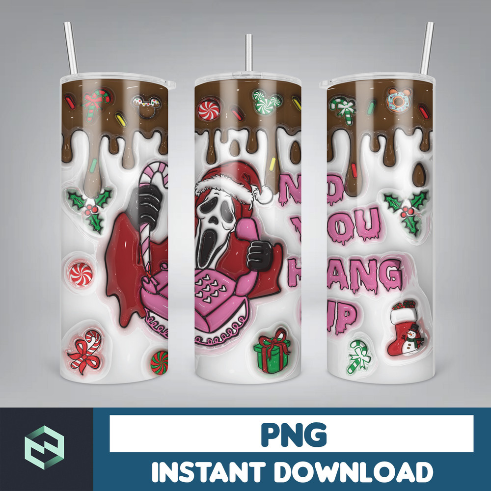 3D Inflated Christmas Tumbler Wrap Design Download PNG, 20 Oz Digital Tumbler Wrap PNG Instant Download (28).jpg
