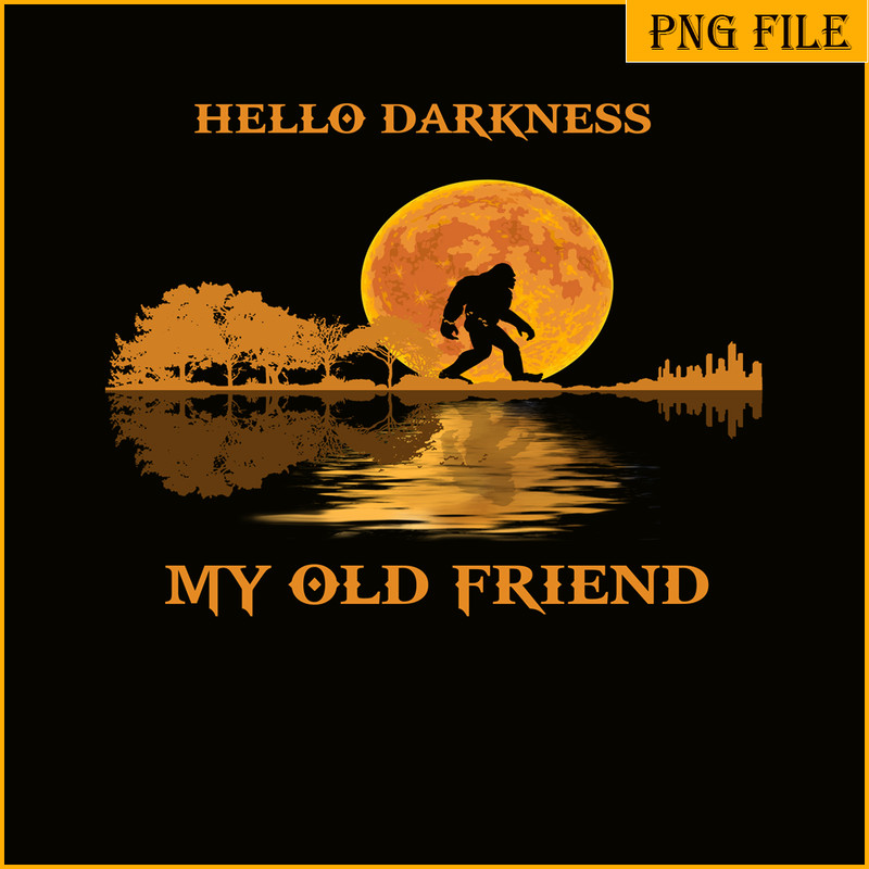 CAMP07112377-HELLO DARKNESS PNG MY OLD FRIEND PNG Bigfoot in moonlight PNG.png