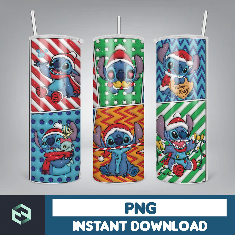 3D Inflated Christmas Tumbler Wrap Design Download PNG, 20 Oz Digital Tumbler Wrap PNG Instant Download (35).jpg