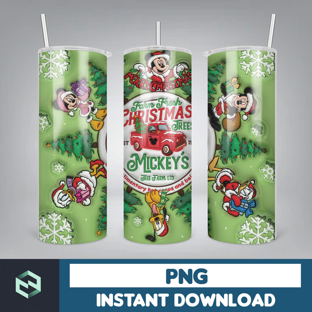 3D Inflated Christmas Tumbler Wrap Design Download PNG, 20 Oz Digital Tumbler Wrap PNG Instant Download (37).jpg
