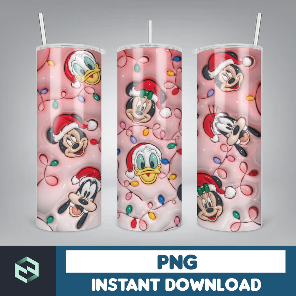 3D Inflated Christmas Tumbler Wrap Design Download PNG, 20 Oz Digital Tumbler Wrap PNG Instant Download (41).jpg