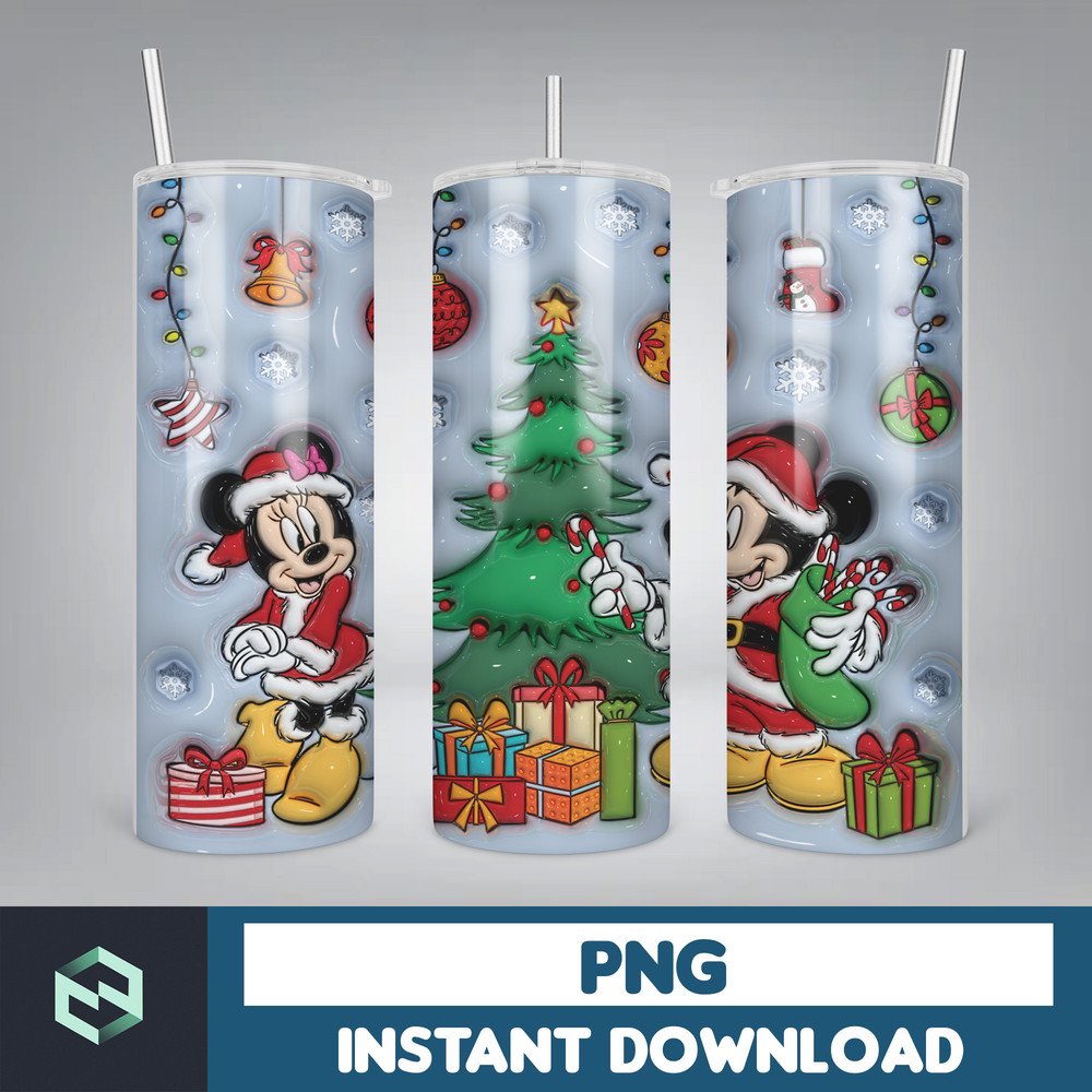 3D Inflated Christmas Tumbler Wrap Design Download PNG, 20 Oz Digital Tumbler Wrap PNG Instant Download (42).jpg