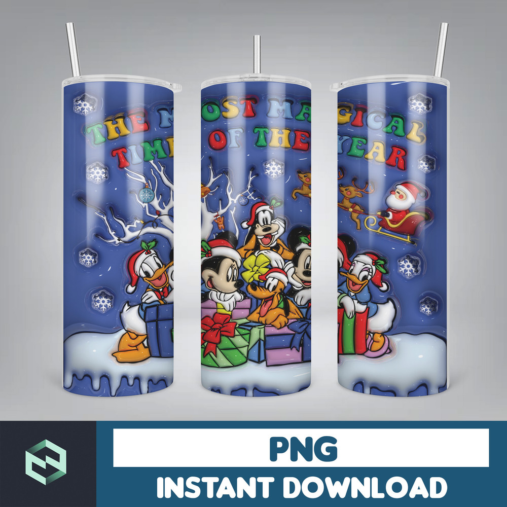 3D Inflated Christmas Tumbler Wrap Design Download PNG, 20 Oz Digital Tumbler Wrap PNG Instant Download (43).jpg