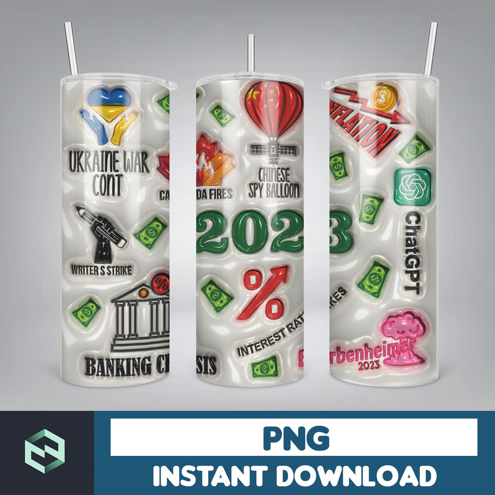 3D Inflated Christmas Tumbler Wrap Design Download PNG, 20 Oz Digital Tumbler Wrap PNG Instant Download (49).jpg