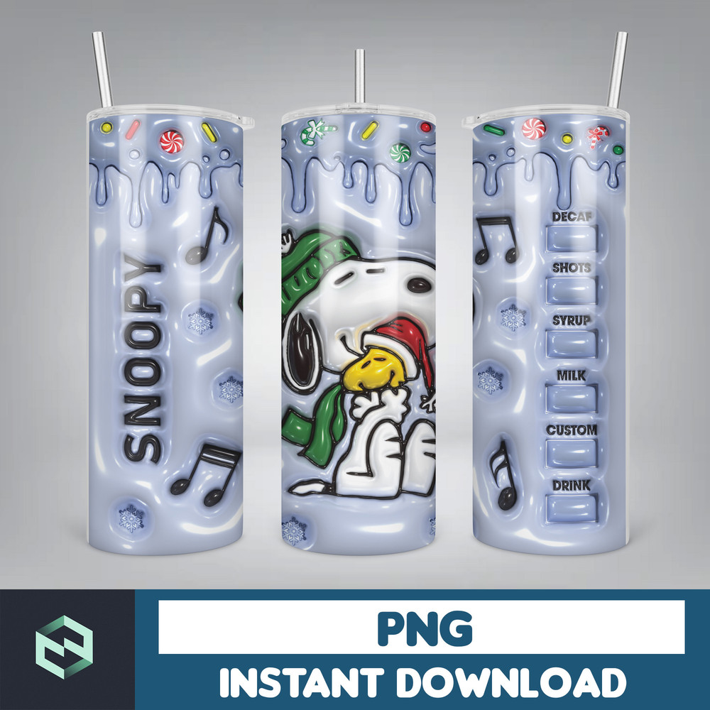 3D Inflated Christmas Tumbler Wrap Design Download PNG, 20 Oz Digital Tumbler Wrap PNG Instant Download (57).jpg