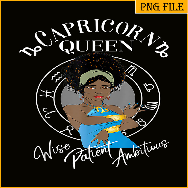 CPB28102310-Capricorn Black Queen PNG Horoscope African PNG Capricorn Feature PNG.png
