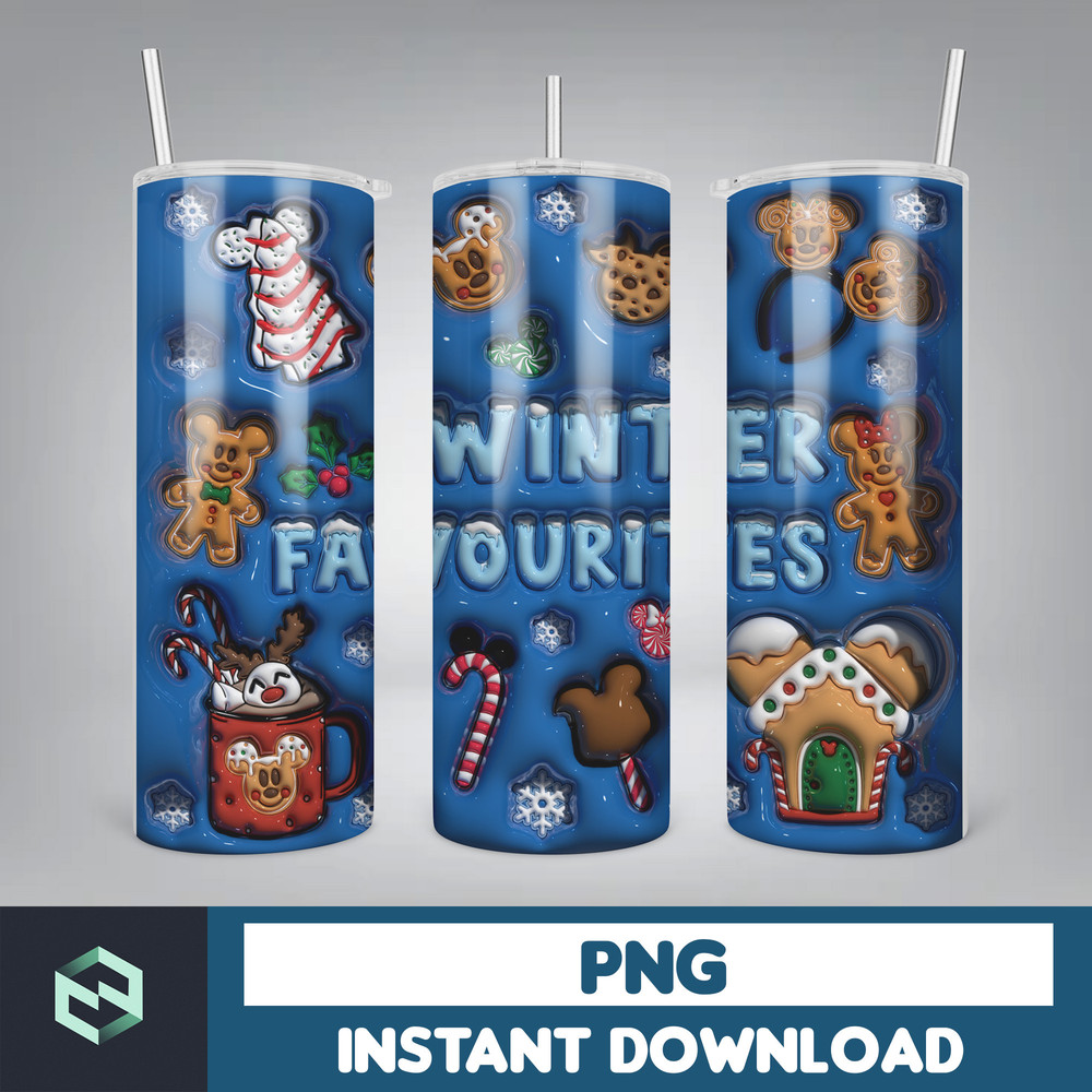 3D Inflated Christmas Tumbler Wrap Design Download PNG, 20 Oz Digital Tumbler Wrap PNG Instant Download (59).jpg