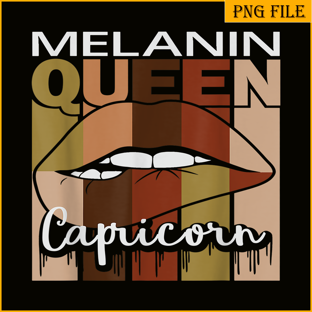 CPB28102333-Capricorn Queen PNG Zodiac Sign Melanin PNG Retro Vintage Birthday PNG.png