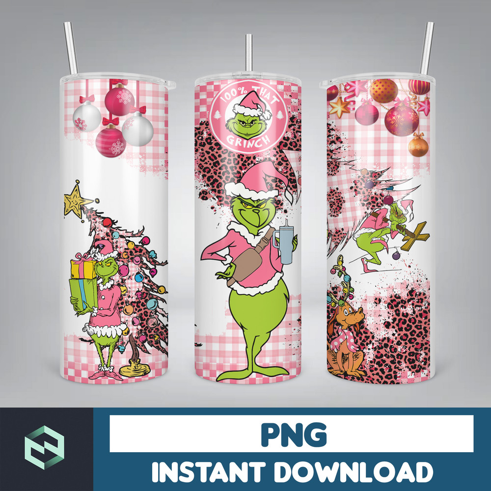 3D Inflated Christmas 20oz Skinny Tumbler, Pink Christmas 3D Puffy Tumbler, Christmas Movies, Stole Christmas 20oz Tumbler Wrap (49).jpg