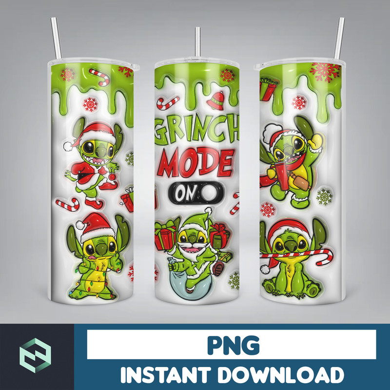 3D Inflated Christmas 20oz Skinny Tumbler, Pink Christmas 3D Puffy Tumbler, Christmas Movies, Stole Christmas 20oz Tumbler Wrap (52).jpg