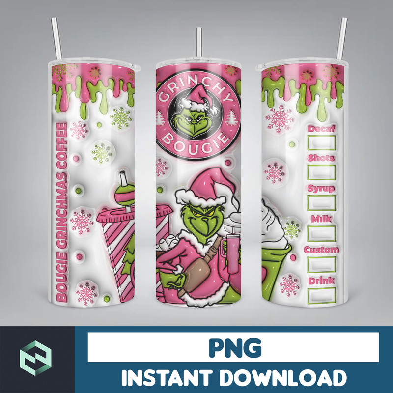3D Inflated Christmas 20oz Skinny Tumbler, Pink Christmas 3D Puffy Tumbler, Christmas Movies, Stole Christmas 20oz Tumbler Wrap (57).jpg