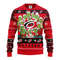 NHL Carolina Hurricanes 12 Grinch Ugly Hoodie 3D Zip Hoodie 3D Ugly Christmas Sweater 3D Fleece Hoodie