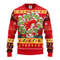 NHL Calgary Flames 12 Grinch Ugly Hoodie 3D Zip Hoodie 3D Ugly Christmas Sweater 3D Fleece Hoodie