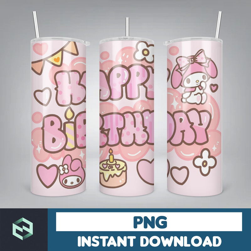 Kitty Coffee Tumbler, Cartoon Tumbler, Tumbler Wrap, Spring Flower Pink Cat PNG, 20oz Straight Skinny Wrap, Full Tumbler Wrap (29).jpg