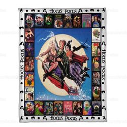 hocus pocus blanket, hocus pocus movie blanket, sanderson sister blanket, hocus pocus witch blanket, halloween blanket,