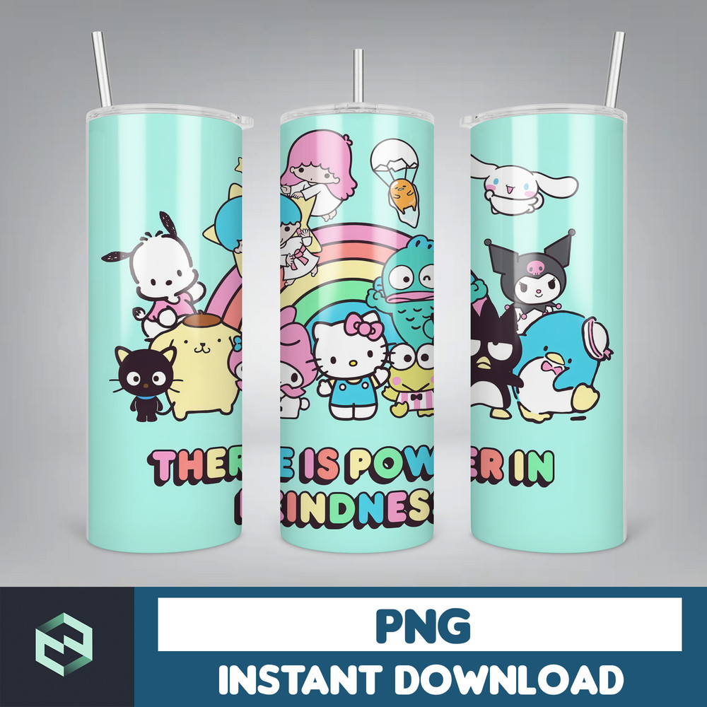 Kitty Coffee Tumbler, Cartoon Tumbler, Tumbler Wrap, Spring Flower Pink Cat PNG, 20oz Straight Skinny Wrap, Full Tumbler Wrap (34).jpg