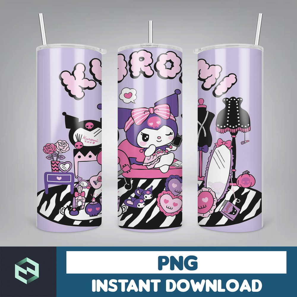 Kitty Coffee Tumbler, Cartoon Tumbler, Tumbler Wrap, Spring Flower Pink Cat PNG, 20oz Straight Skinny Wrap, Full Tumbler Wrap (43).jpg