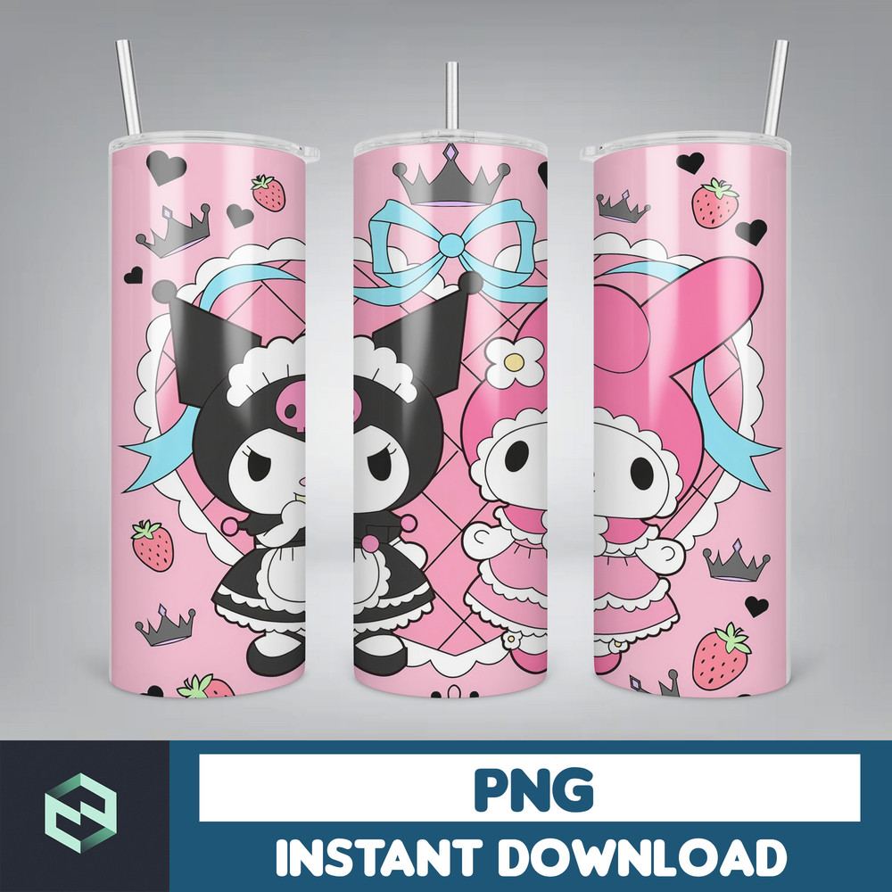 Kitty Coffee Tumbler, Cartoon Tumbler, Tumbler Wrap, Spring Flower Pink Cat PNG, 20oz Straight Skinny Wrap, Full Tumbler Wrap (44).jpg