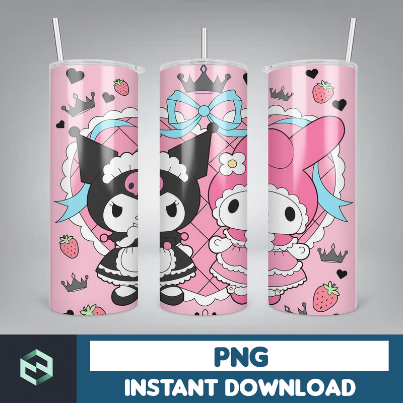 Kitty Coffee Tumbler, Cartoon Tumbler, Tumbler Wrap, Spring Flower Pink Cat PNG, 20oz Straight Skinny Wrap, Full Tumbler Wrap (44).jpg