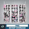 Kitty Coffee Tumbler, Cartoon Tumbler, Tumbler Wrap, Spring Flower Pink Cat PNG, 20oz Straight Skinny Wrap, Full Tumbler Wrap (46).jpg