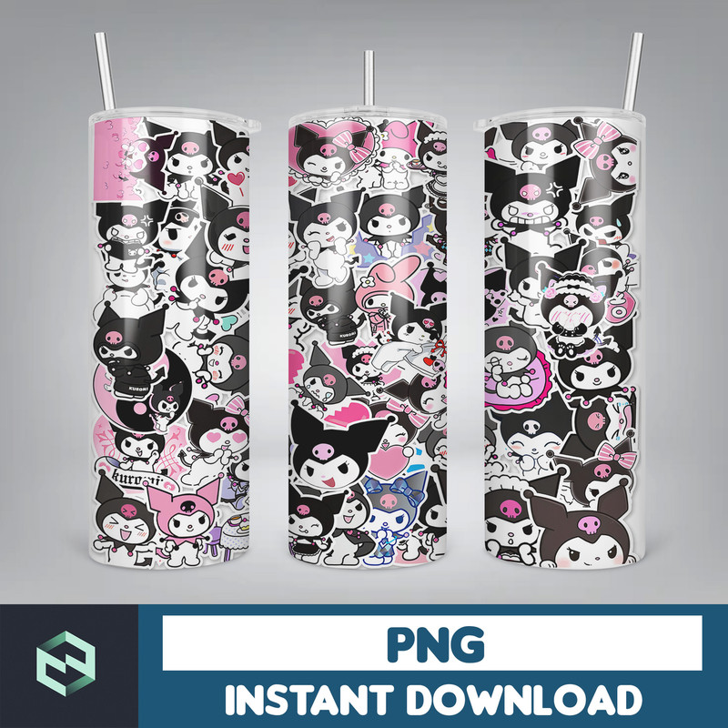 Kitty Coffee Tumbler, Cartoon Tumbler, Tumbler Wrap, Spring Flower Pink Cat PNG, 20oz Straight Skinny Wrap, Full Tumbler Wrap (46).jpg