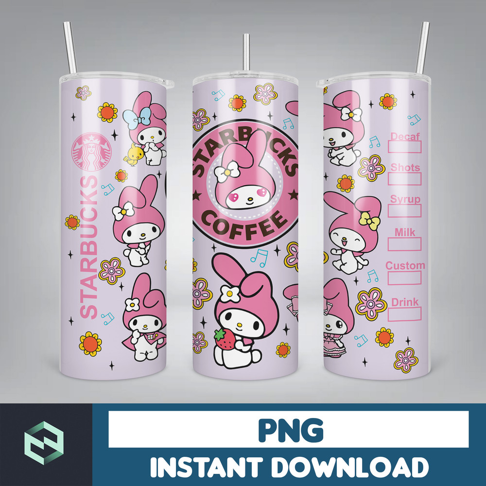 Kitty Coffee Tumbler, Cartoon Tumbler, Tumbler Wrap, Spring Flower Pink Cat PNG, 20oz Straight Skinny Wrap, Full Tumbler Wrap (53).jpg