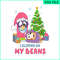 CRM13112309-Bluey Slipped On My Beans PNG, Christmas Tree PNG, Bluey And Christmas Gift PNG.png