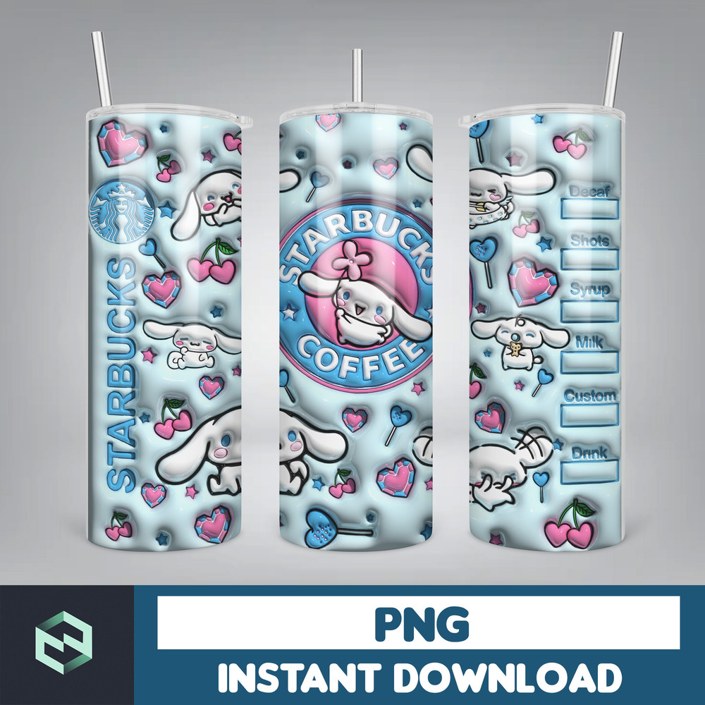 Kitty Coffee Tumbler, Cartoon Tumbler, Tumbler Wrap, Spring Flower Pink Cat PNG, 20oz Straight Skinny Wrap, Full Tumbler Wrap (7).jpg