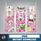 Kitty Coffee Tumbler, Cartoon Tumbler, Tumbler Wrap, Spring Flower Pink Cat PNG, 20oz Straight Skinny Wrap, Full Tumbler Wrap (70).jpg