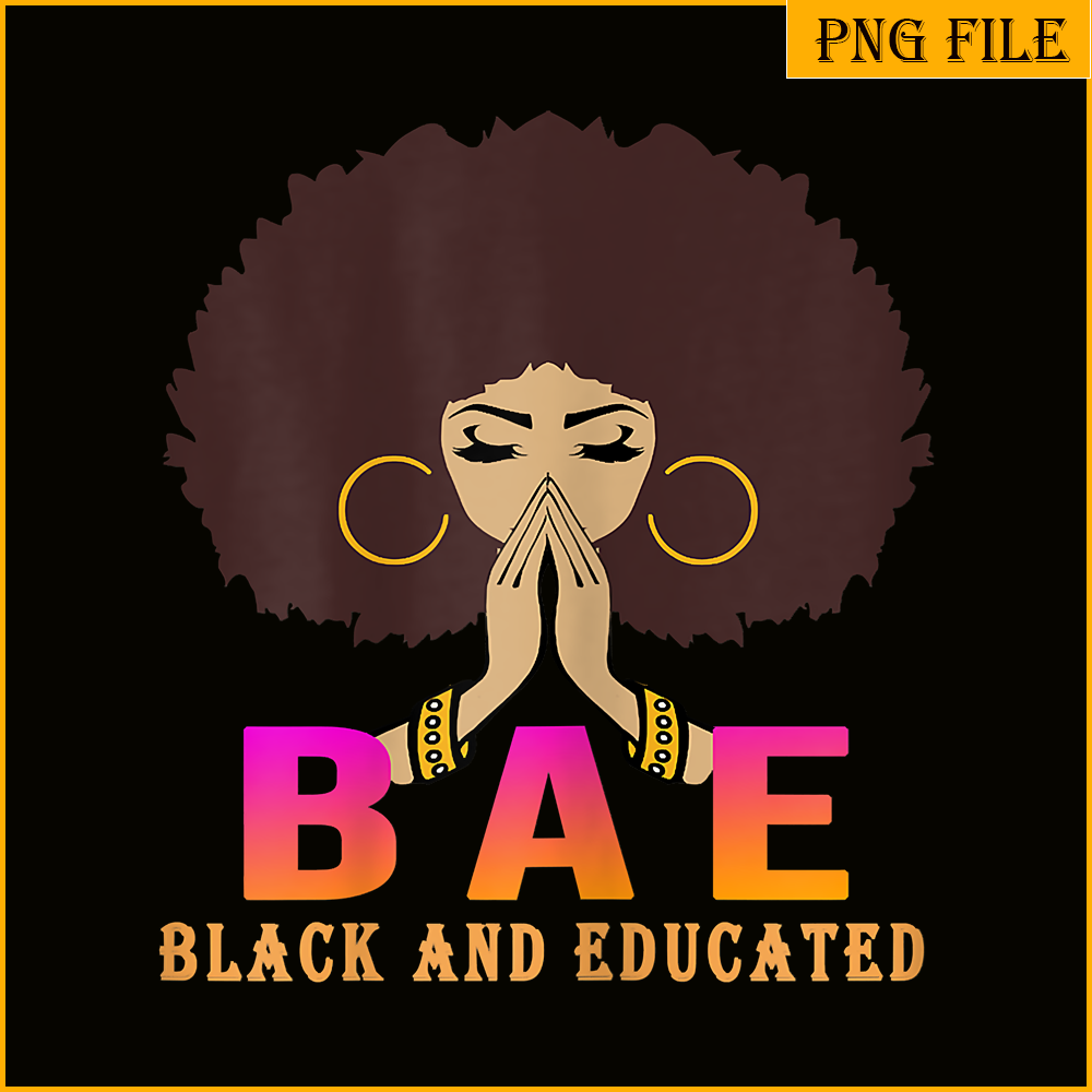 QUE03112325-Black And Educated PNG, Afro Women PNG, Black Queens PNG.png