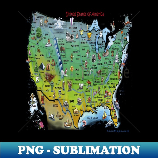 Sa Map Fun USA Fun Map - PNG Transparent Digital Download File for Subl | Inspire ...