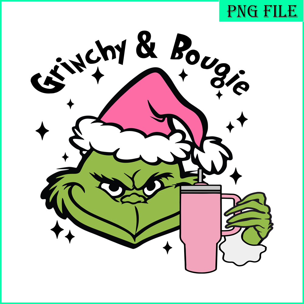 CRM13112332-Grinchy And Bougie PNG, Grinch In Pink PNG, Grinchmas PNG.png