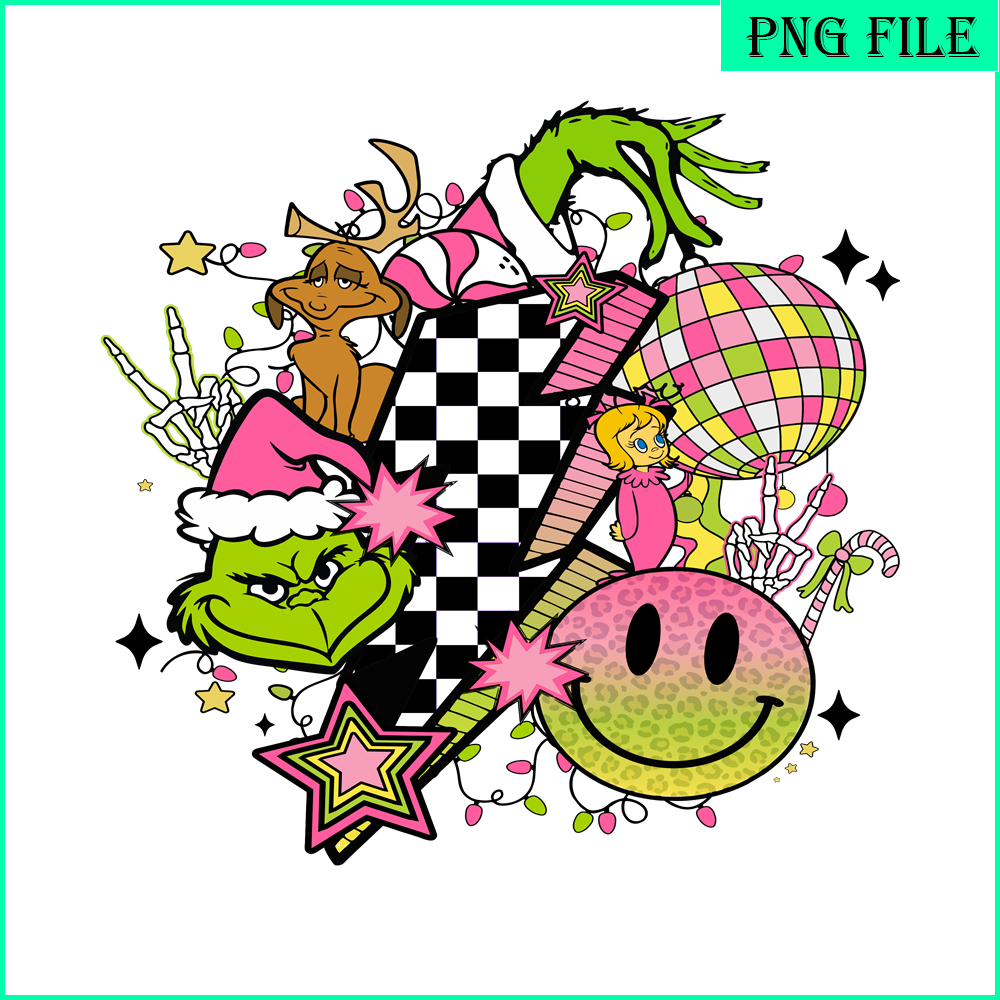 CRM13112335-Grinch And Disco Christmas PNG, Disco Era PNG, Christmas Vibes PNG.png