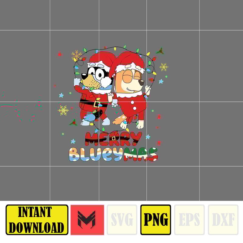 Christmas Family Shirt Design Png, Blue Dog Family Png, Christmas Cartoon Png, Christmas Magical Sublimation (8).jpg