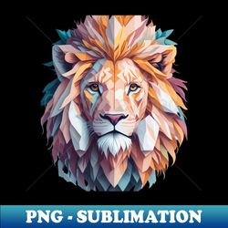 The Vibrant Mosaic Colors of the Lion - Decorative Sublimation PNG File - Defying the Norms