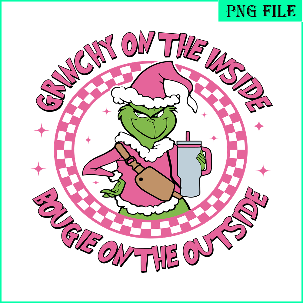 CRM13112353-Grinch On The Inside SVG PNG DXF EPS JPG, Bougie On The Outside SVG, Fashion Grinch SVG.png