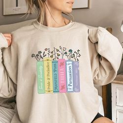 jane austen books sweatshirt, obstinate headstrong girl shirt, bookish gift shirt, feminist book lover