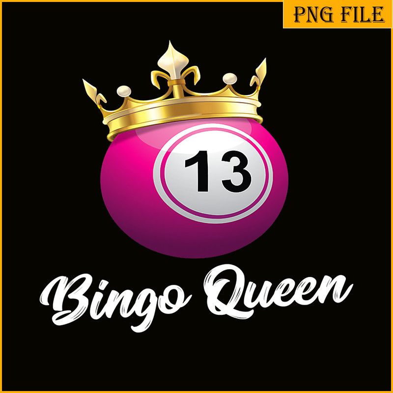 QUE03112357-Bingo Queen 13 PNG, Bingo Balls PNG, Crown Queen PNG.png