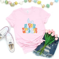 happy easter shirt, happy easter bunny shirt, bunny ears shirt, woman easter shirt,easter day gift,easter rabbit shirt,f