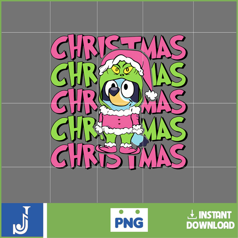 Christmas Family Shirt Design Png, Blue Dog Family Png, Christmas Cartoon Png, Christmas Magical Sublimation (12).jpg