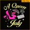 QUE03112363-A Queen Was Born In July PNG, Happy Birthday PNG, Crown Queen PNG.png