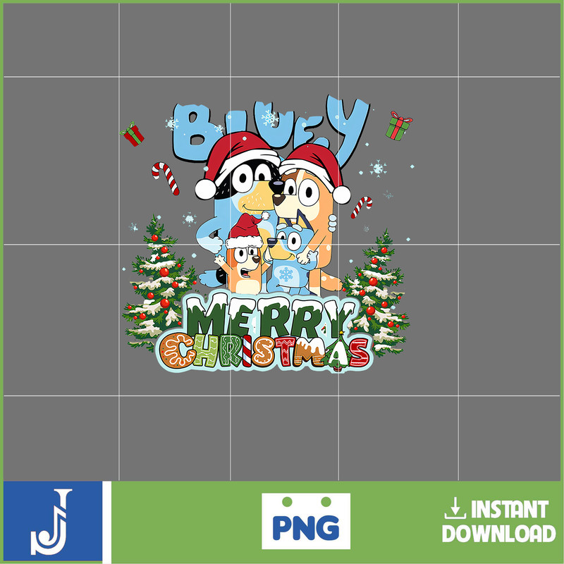 Christmas Family Shirt Design Png, Blue Dog Family Png, Christmas Cartoon Png, Christmas Magical Sublimation (4).jpg