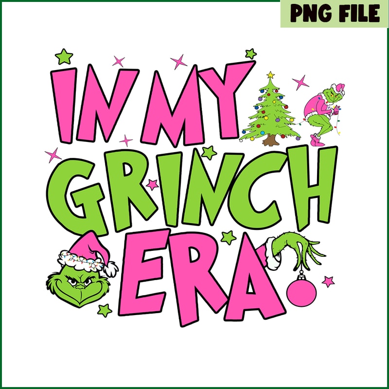 CRM13112372-In My Grinch Era PNG, Christmas Tree PNG, Grinch Era PNG.png