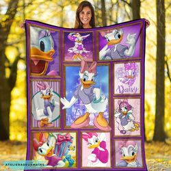 daisy duck funny cartoon movie blanket, donald duck fleece blanket, donald daisy duck blanket, donald magic kingdom flee